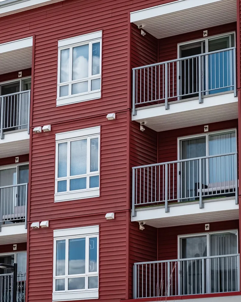 Balconies on a modern multi-family apartment building